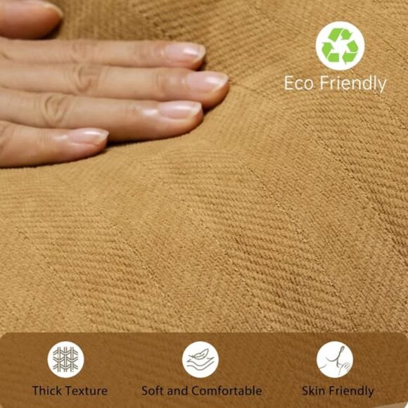 Pillow Covers 20"x20" Mustard Yellow Decorative Throw Pillows for Couch, Bed - Picture 4 of 6